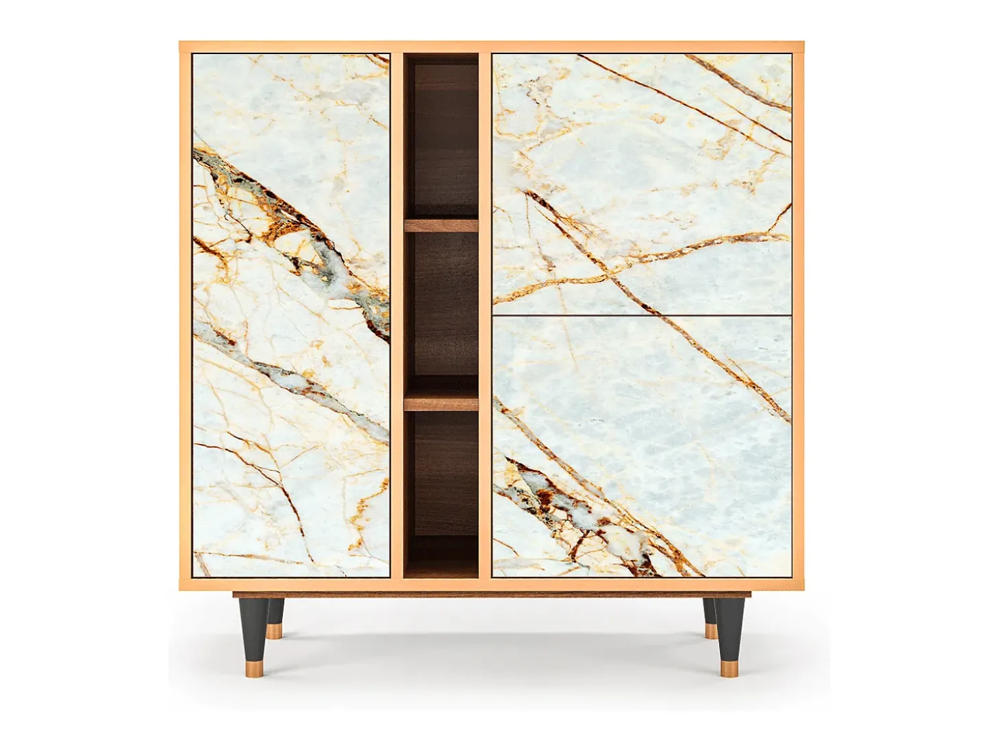 Aparador - 94х96х41 cm - BS5 - Arenay Marble, Nogal
