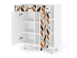 Aparador - 96х110х41 cm - BS6 - Beige Laure, Blanco