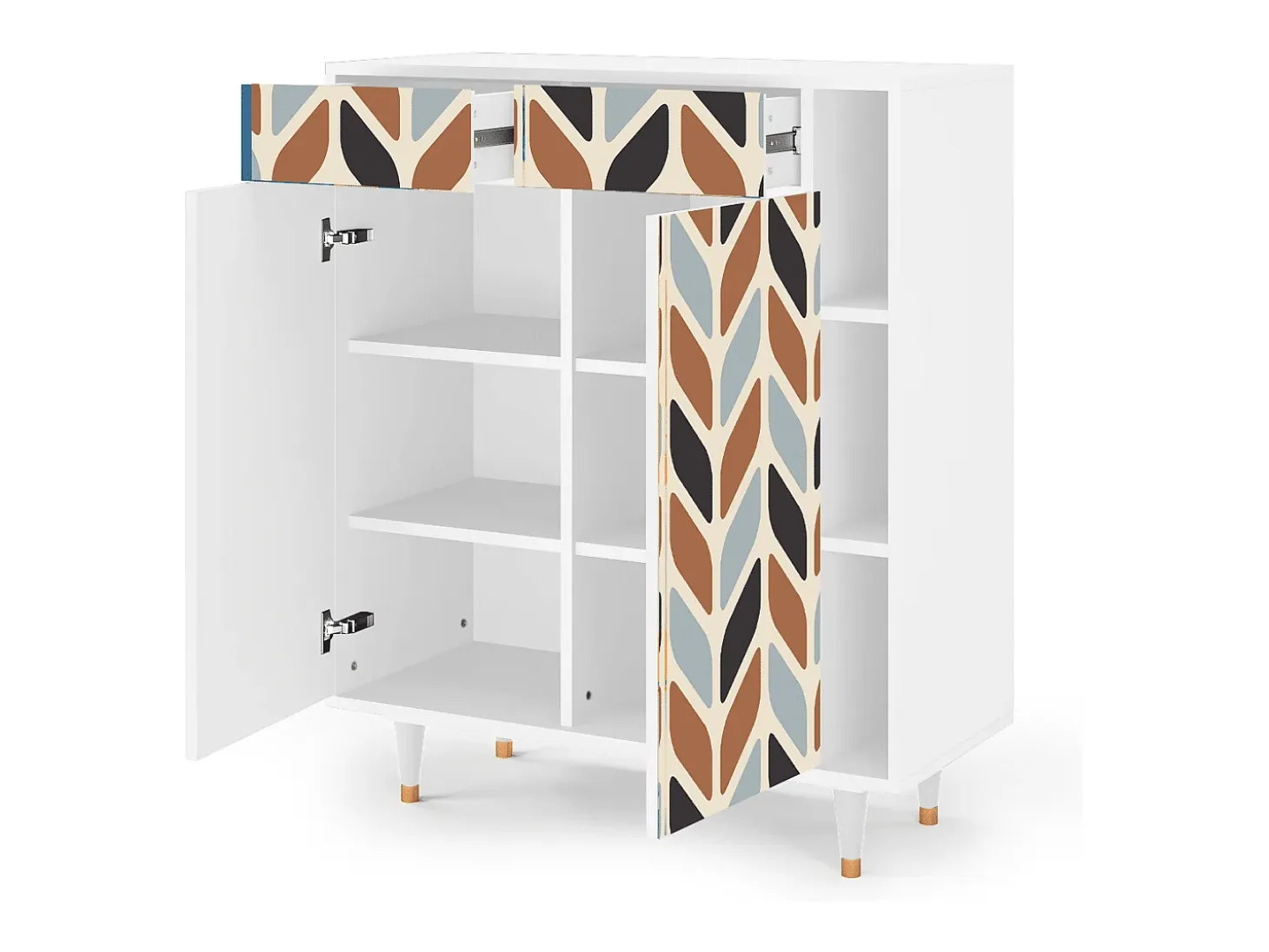 Aparador - 96х110х41 cm - BS6 - Beige Laure, Blanco