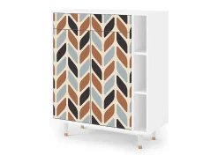 Aparador - 96х110х41 cm - BS6 - Beige Laure, Blanco