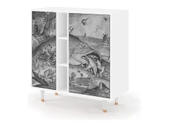 Aparador - 94х96х41 cm - BS5 - Big Fish Eat Little, Blanco