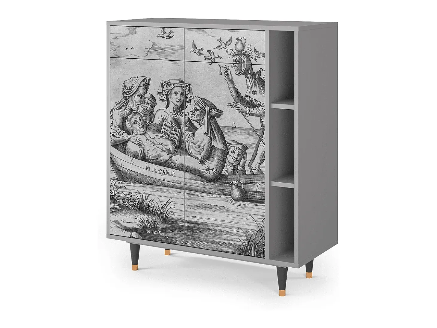 Aparador - 96х110х41 cm - BS6 - Blau Schuyte, Gris