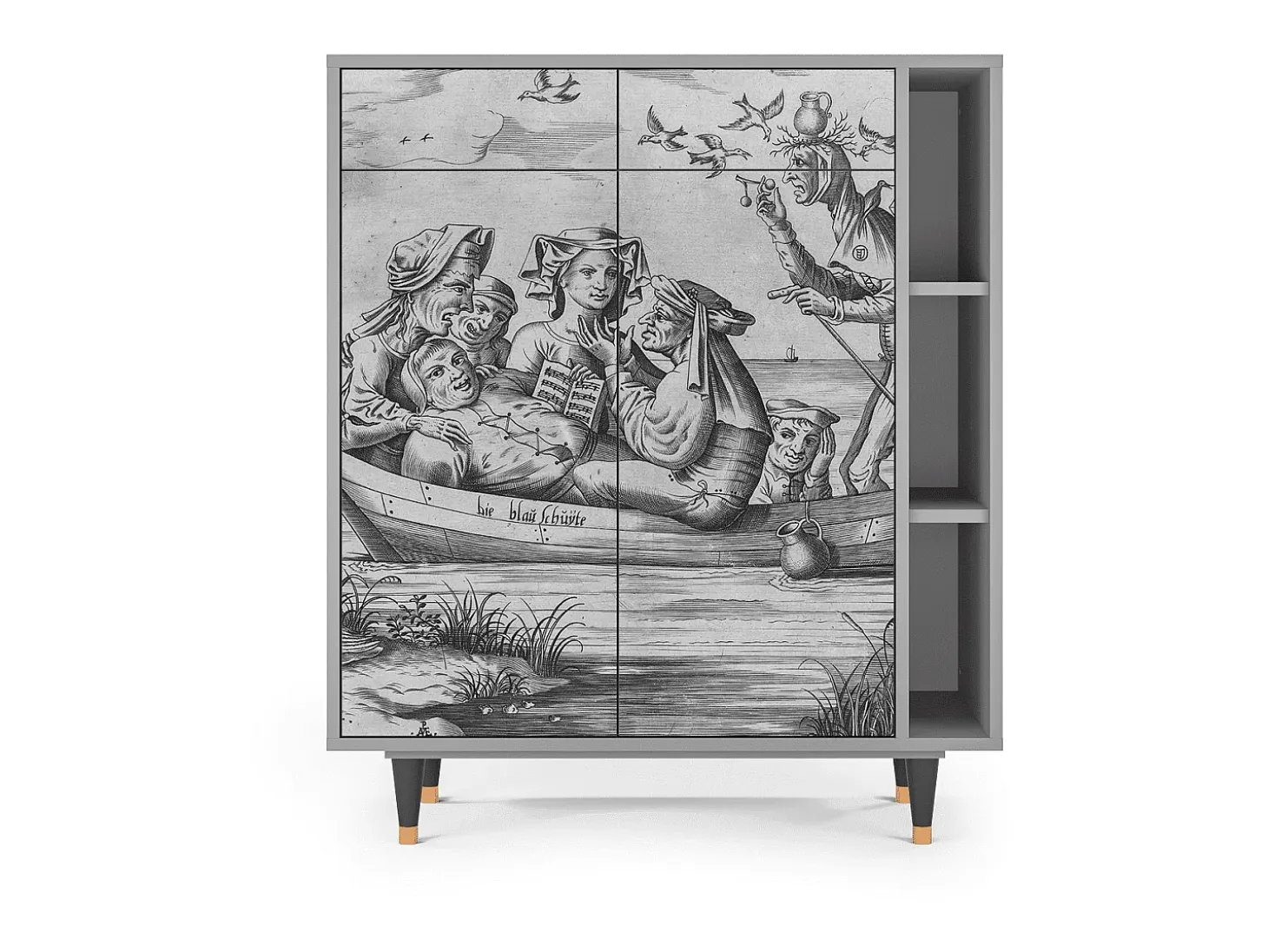 Aparador - 96х110х41 cm - BS6 - Blau Schuyte, Gris