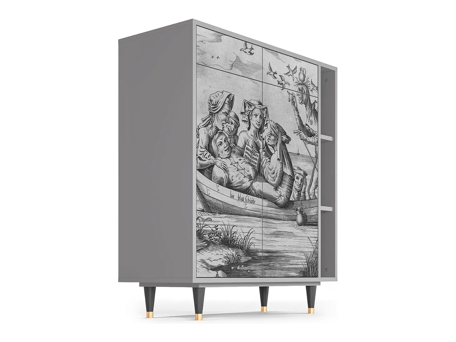 Aparador - 96х110х41 cm - BS6 - Blau Schuyte, Gris