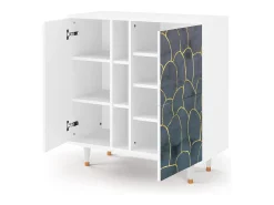Aparador - 94х96х41 cm - BS5 - Blue Lagoon, Blanco