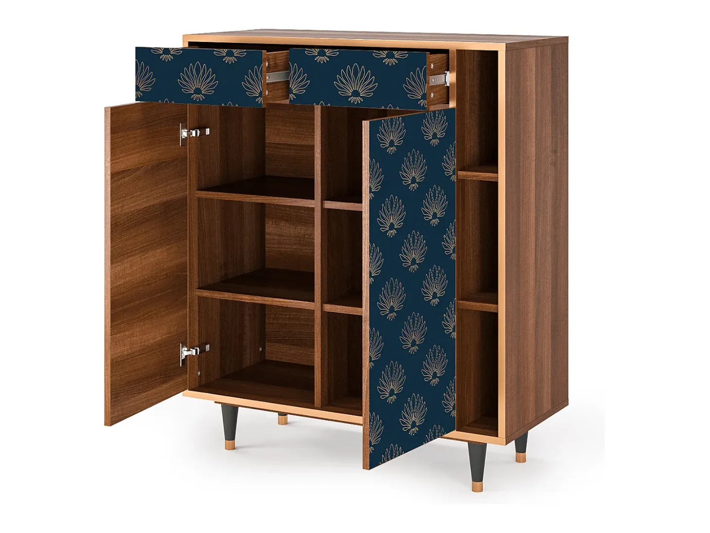Aparador - 96х110х41 cm - BS6 - Blue Lotus, Nogal