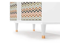 Aparador - 94х96х41 cm - BS5 - Bright Ripple, Blanco