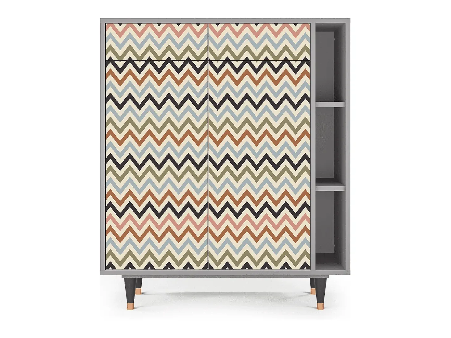 Aparador - 96х110х41 cm - BS6 - Bright Ripple, Gris
