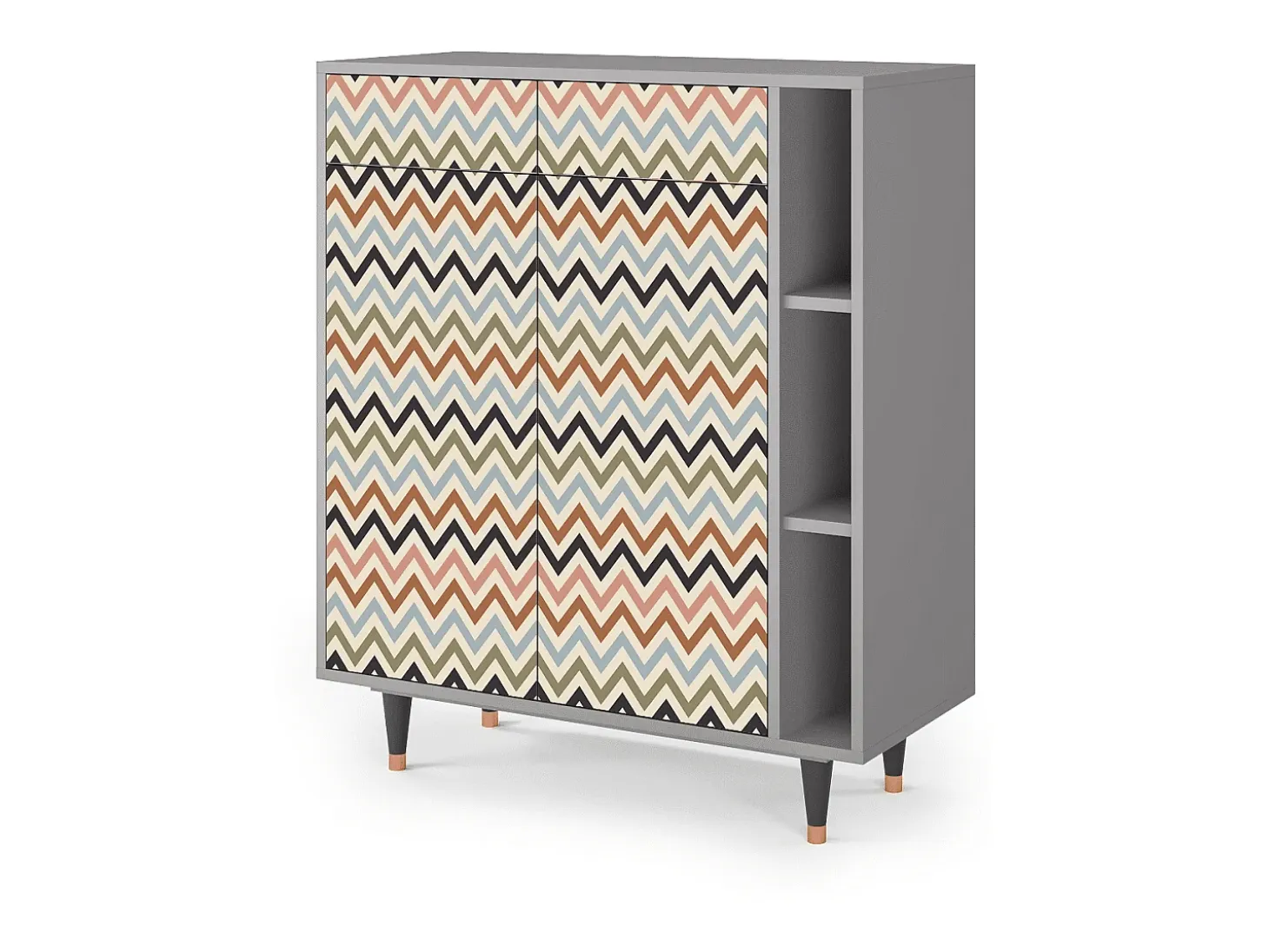 Aparador - 96х110х41 cm - BS6 - Bright Ripple, Gris