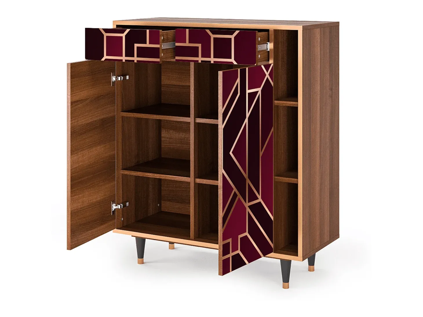 Aparador - 96х110х41 cm - BS6 - Burgundy Jewelery, Nogal