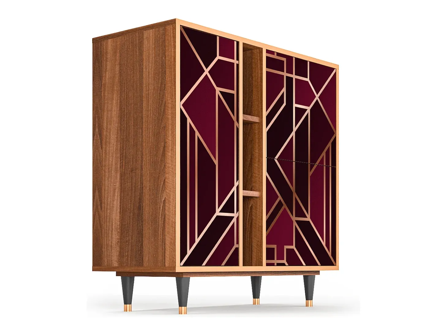 Aparador - 94х96х41 cm - BS5 - Burgundy Jewelery, Nogal