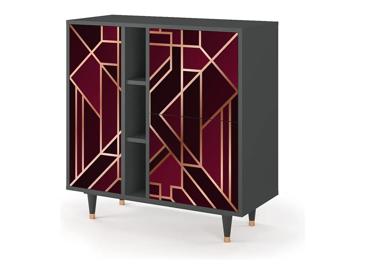 Aparador - 94х96х41 cm - BS5 - Burgundy Jewelery, Antracita