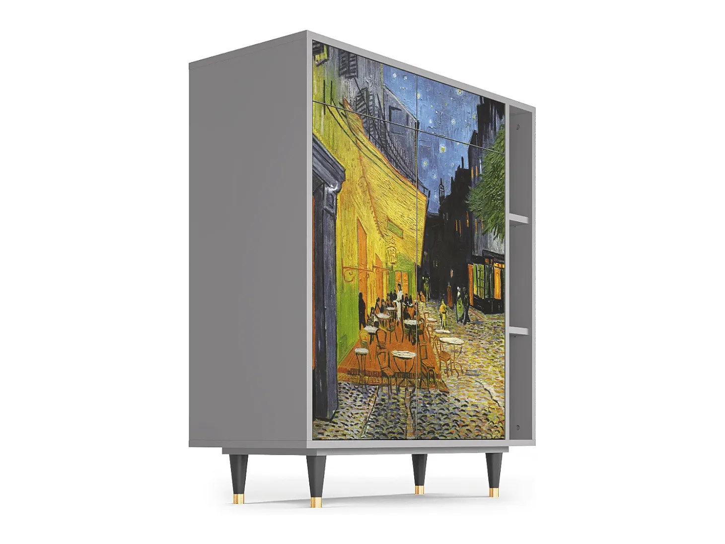 Aparador - 96х110х41 cm - BS6 - Café Terrace at Night, Gris