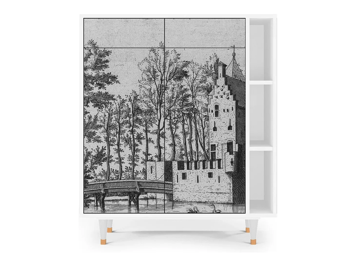 Aparador - 96х110х41 cm - BS6 - Castle by Breugel, Blanco