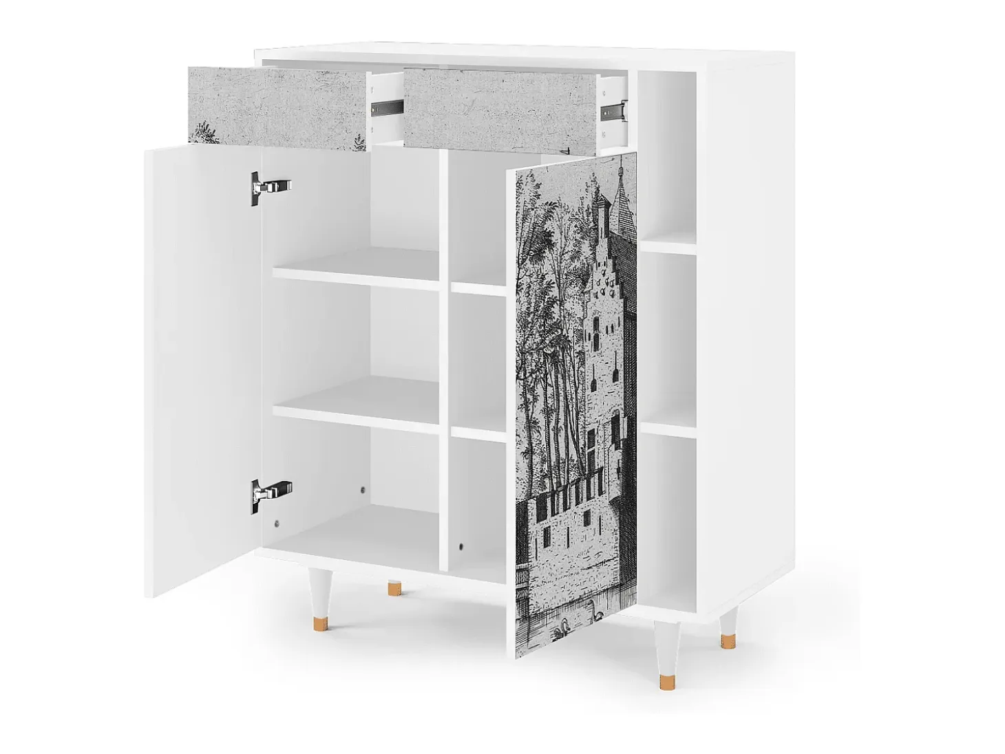 Aparador - 96х110х41 cm - BS6 - Castle by Breugel, Blanco