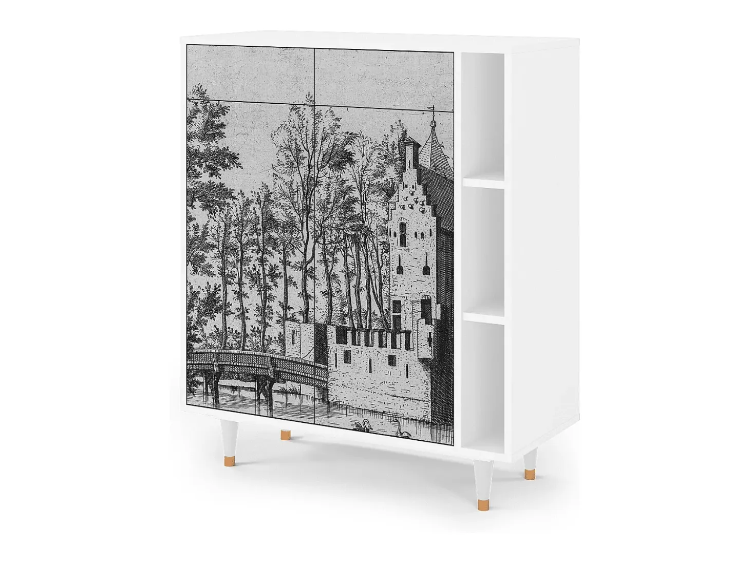 Aparador - 96х110х41 cm - BS6 - Castle by Breugel, Blanco