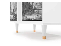 Aparador - 94х96х41 cm - BS5 - Castle with Bridge, Blanco