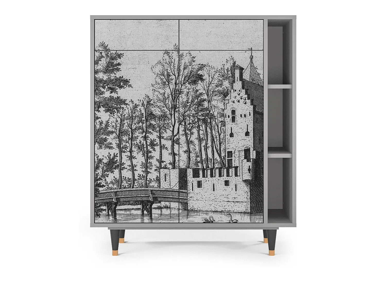 Aparador - 96х110х41 cm - BS6 - Castle by Breugel, Gris