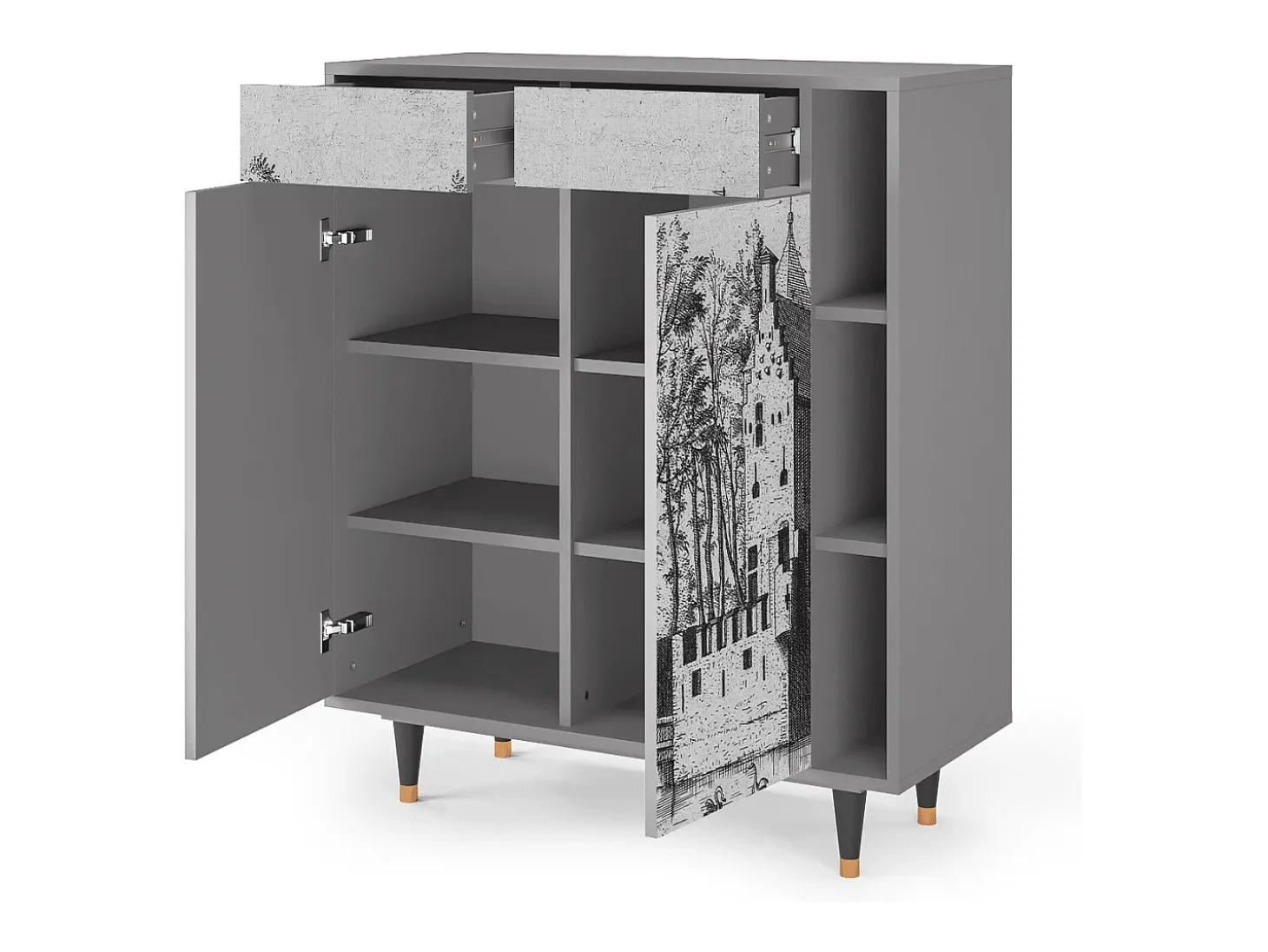 Aparador - 96х110х41 cm - BS6 - Castle by Breugel, Gris
