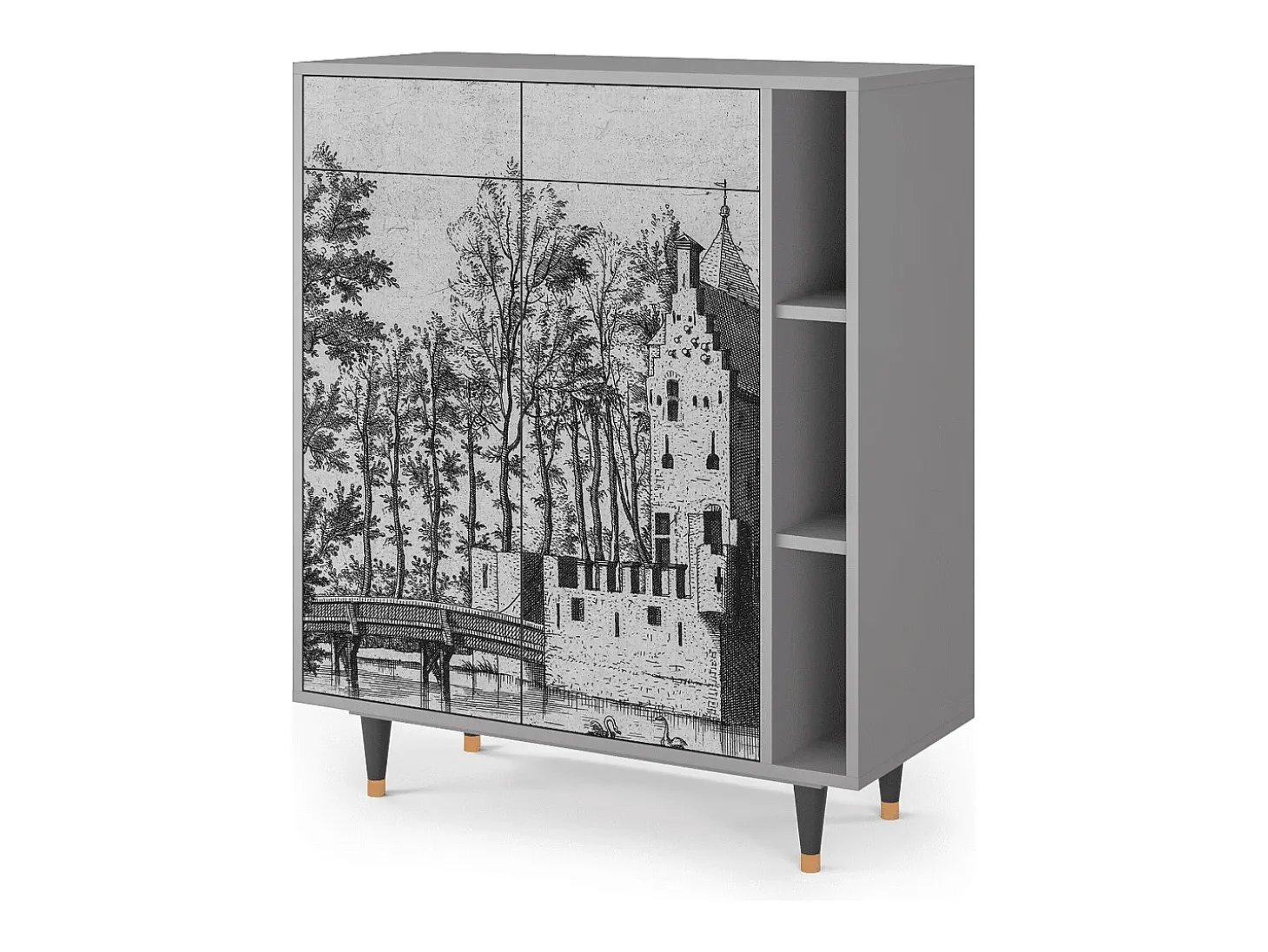 Aparador - 96х110х41 cm - BS6 - Castle by Breugel, Gris