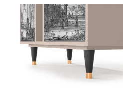 Aparador - 94х96х41 cm - BS5 - Castle with Bridge, Latte
