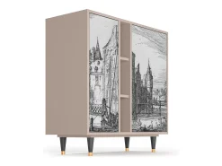 Aparador - 94х96х41 cm - BS5 - Castle with Bridge, Latte