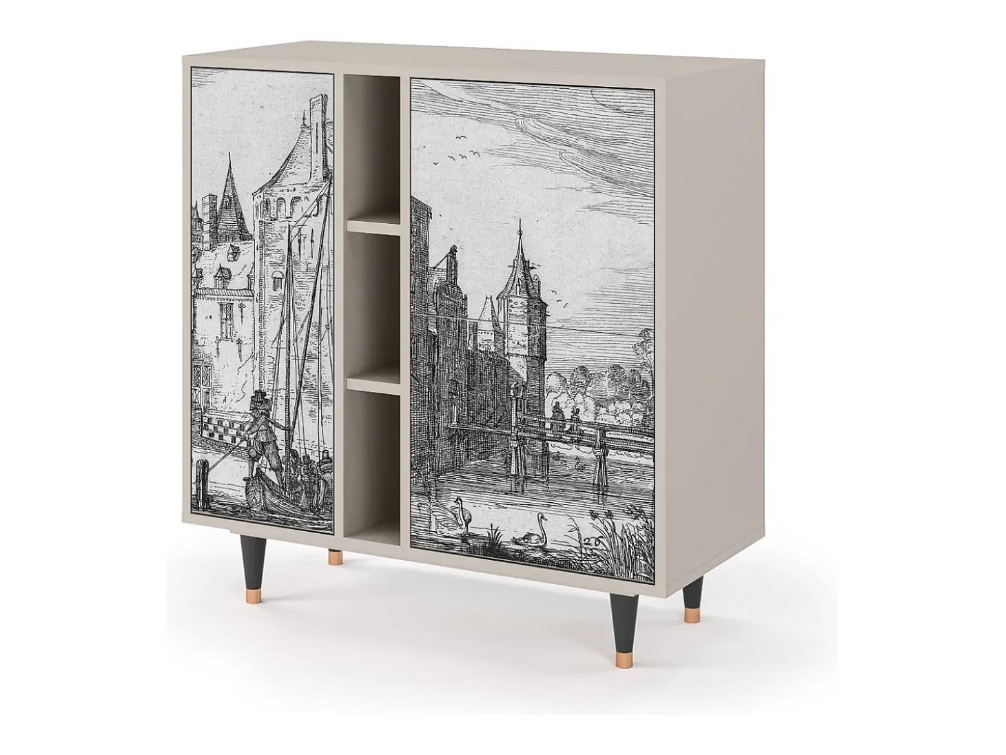 Aparador - 94х96х41 cm - BS5 - Castle with Bridge, Arena