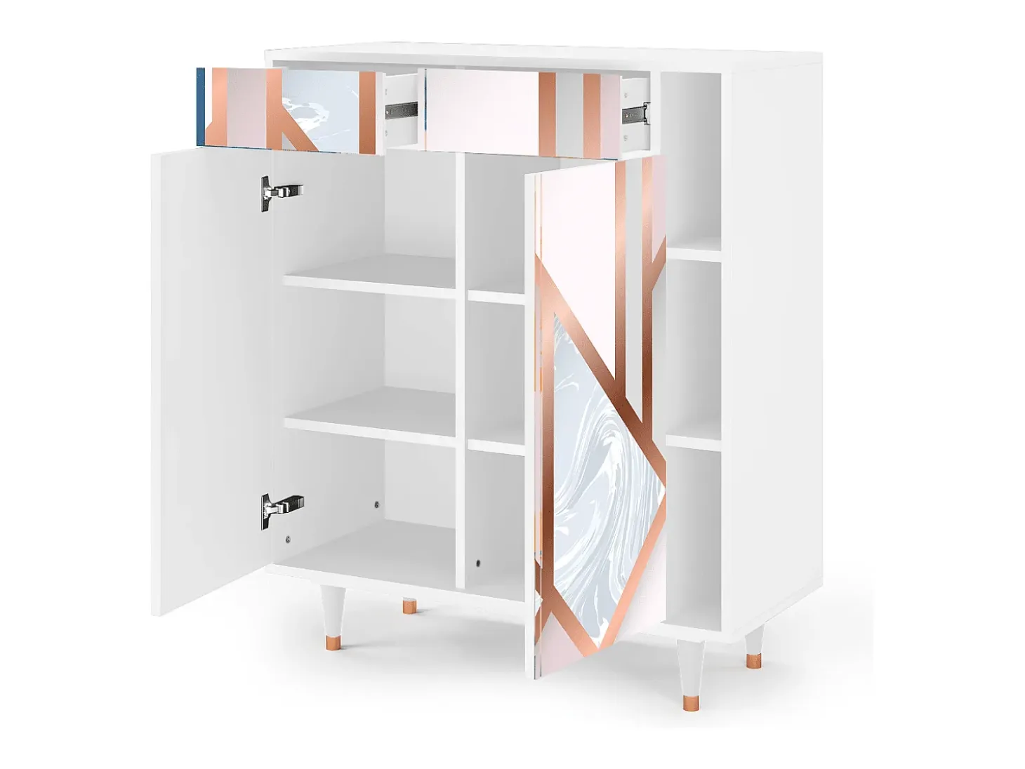Aparador - 96х110х41 cm - BS6 - Champagne Story, Blanco