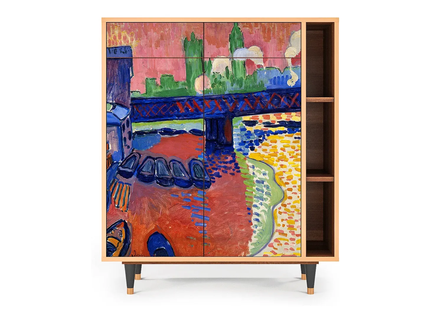 Aparador - 96х110х41 cm - BS6 - Charing Cross Bridge, Nogal