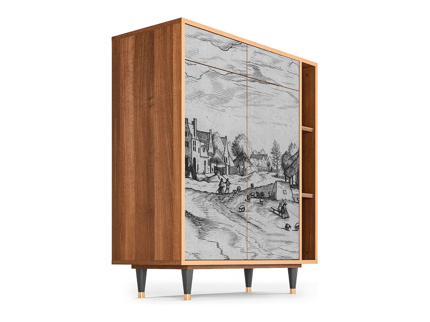 Aparador - 96х110х41 cm - BS6 - Country Village, Nogal