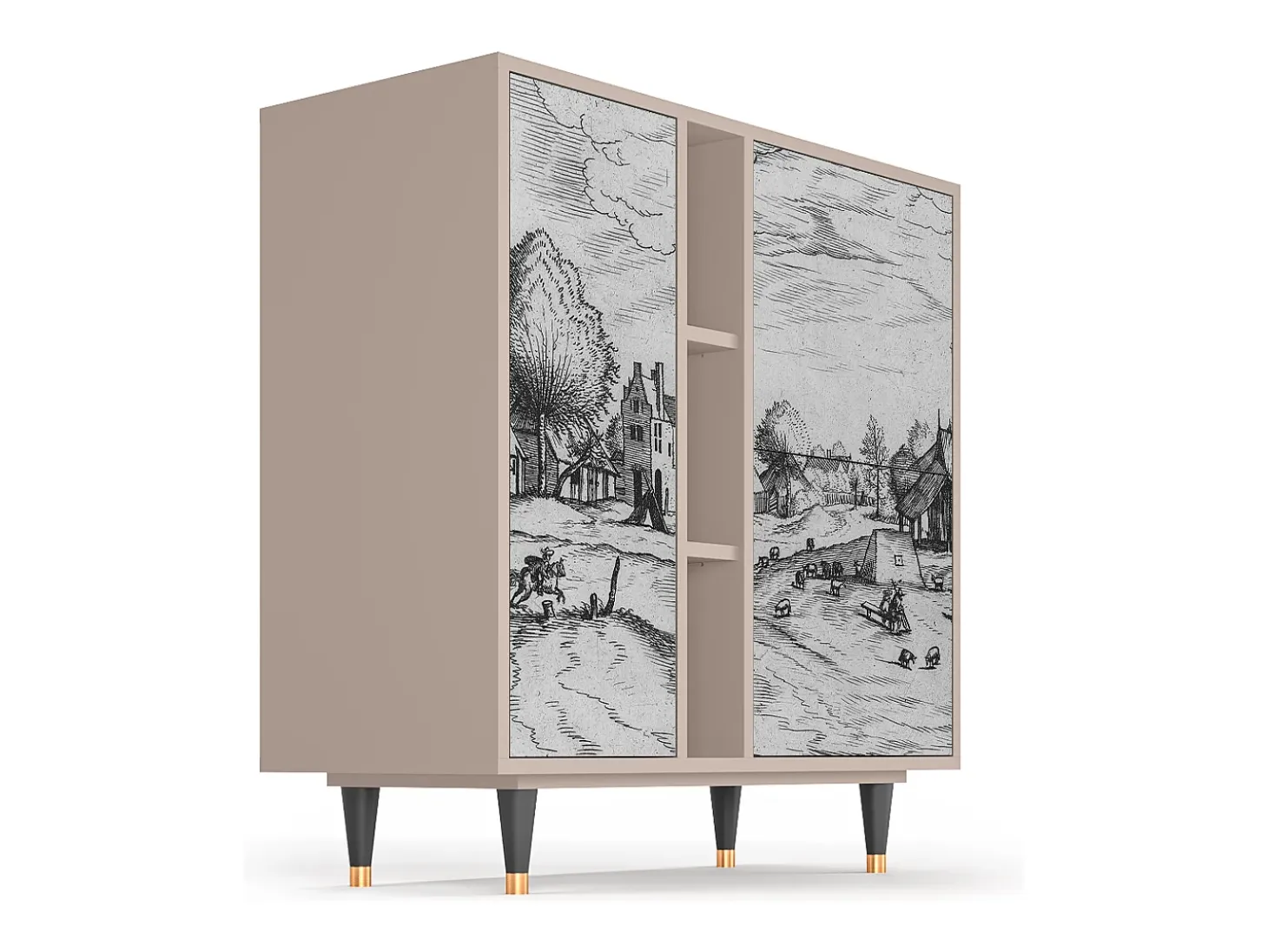 Aparador - 94х96х41 cm - BS5 - Country Village, Latte