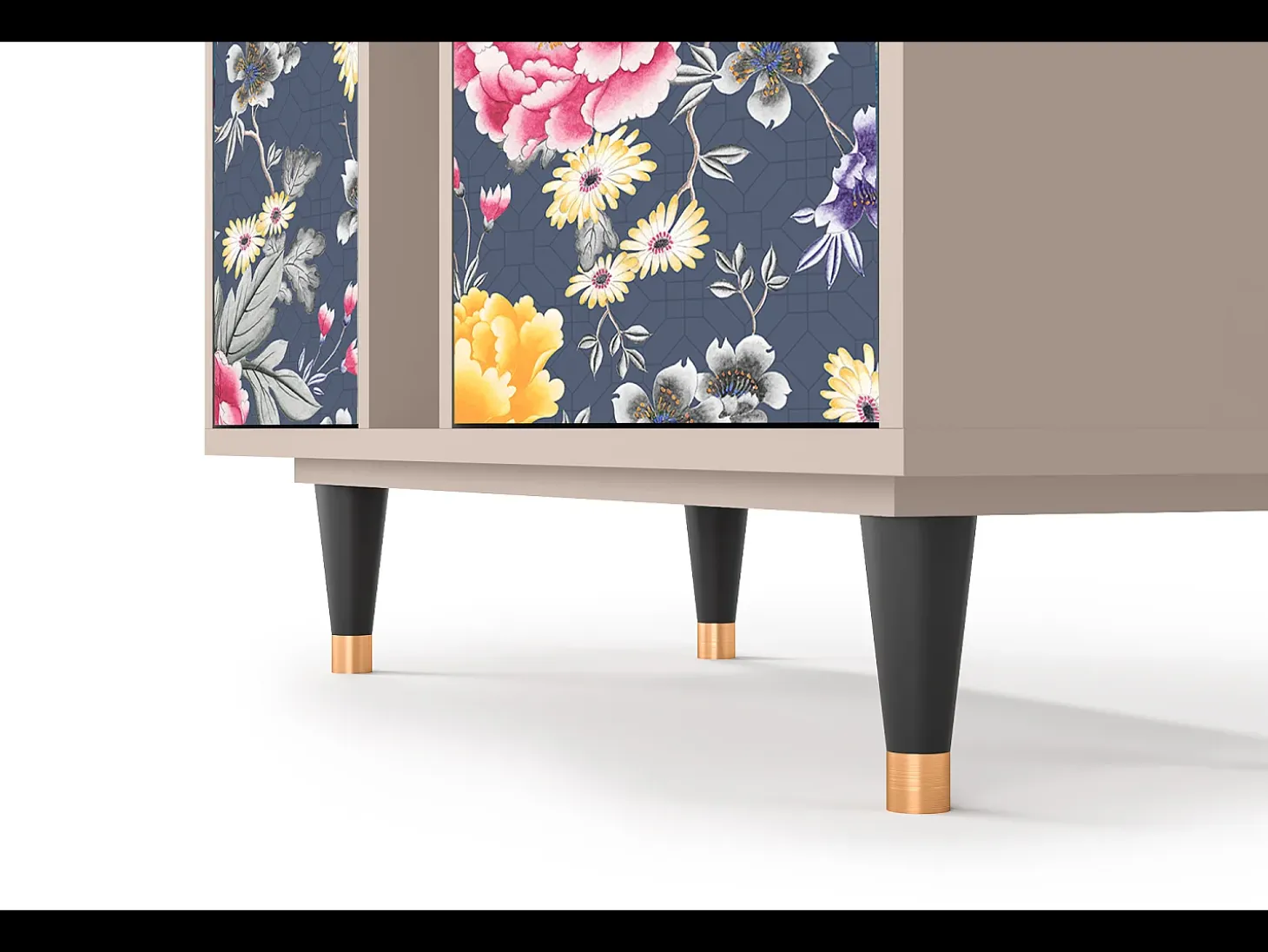 Aparador - 94х96х41 cm - BS5 - Dark Flower Bed, Latte