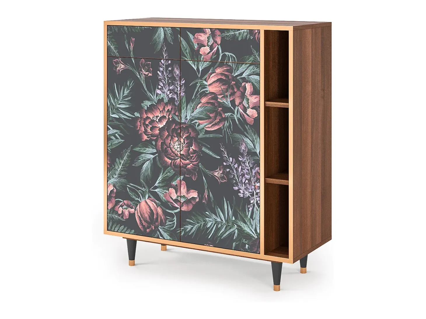 Aparador - 96х110х41 cm - BS6 - Dark Peonies, Nogal