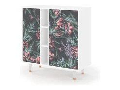 Aparador - 94х96х41 cm - BS5 - Dark Peonies, Blanco
