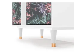 Aparador - 94х96х41 cm - BS5 - Dark Peonies, Blanco