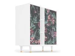 Aparador - 94х96х41 cm - BS5 - Dark Peonies, Blanco