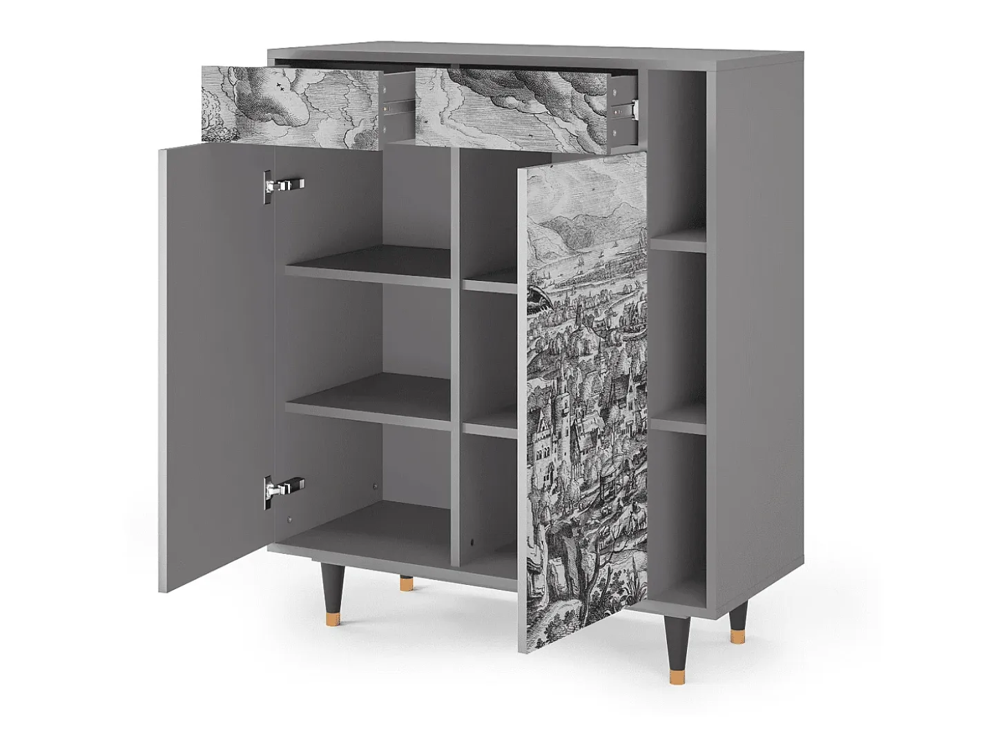 Aparador - 96х110х41 cm - BS6 - Departure, Gris