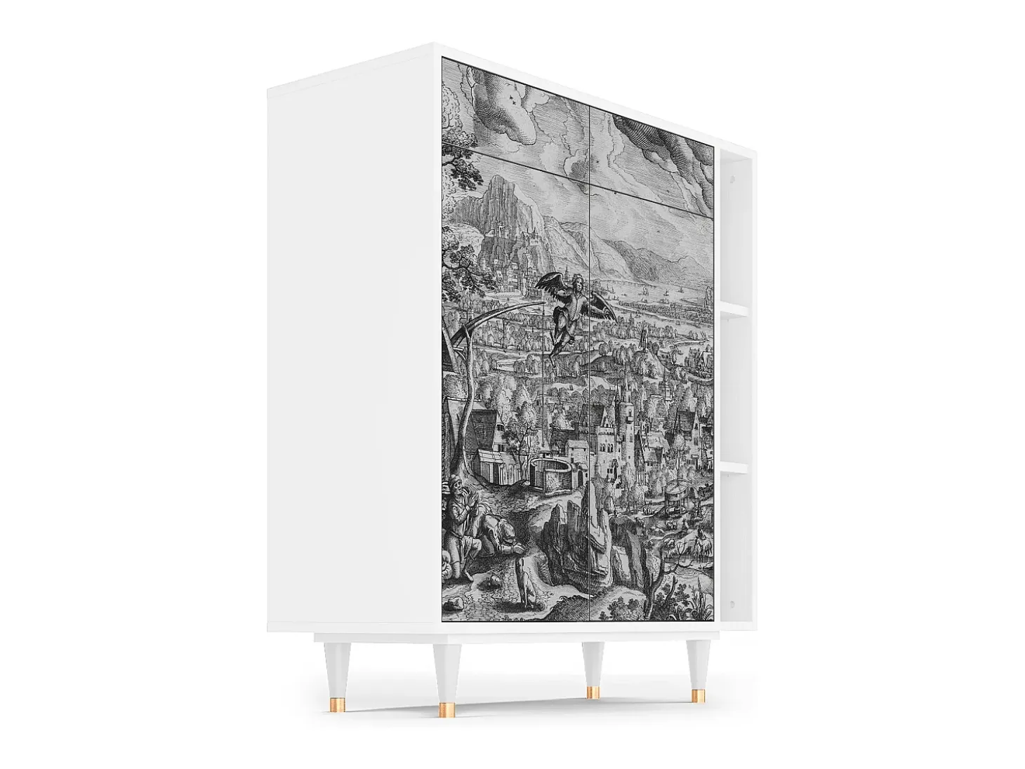 Aparador - 96х110х41 cm - BS6 - Departure, Blanco
