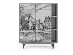 Aparador - 96х110х41 cm - BS6 - Farms in a Village, Gris