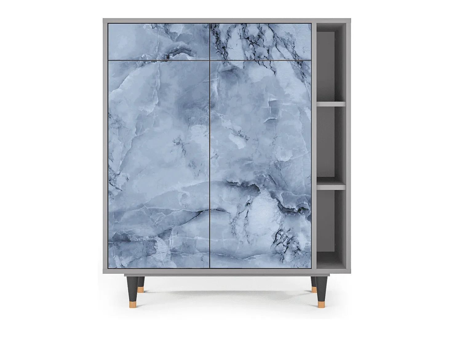 Aparador - 96х110х41 cm - BS6 - Feather Ice, Gris