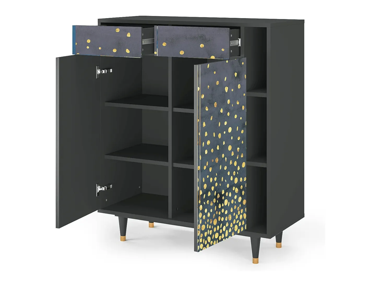 Aparador - 96х110х41 cm - BS6 - Foggy Lights, Antracita