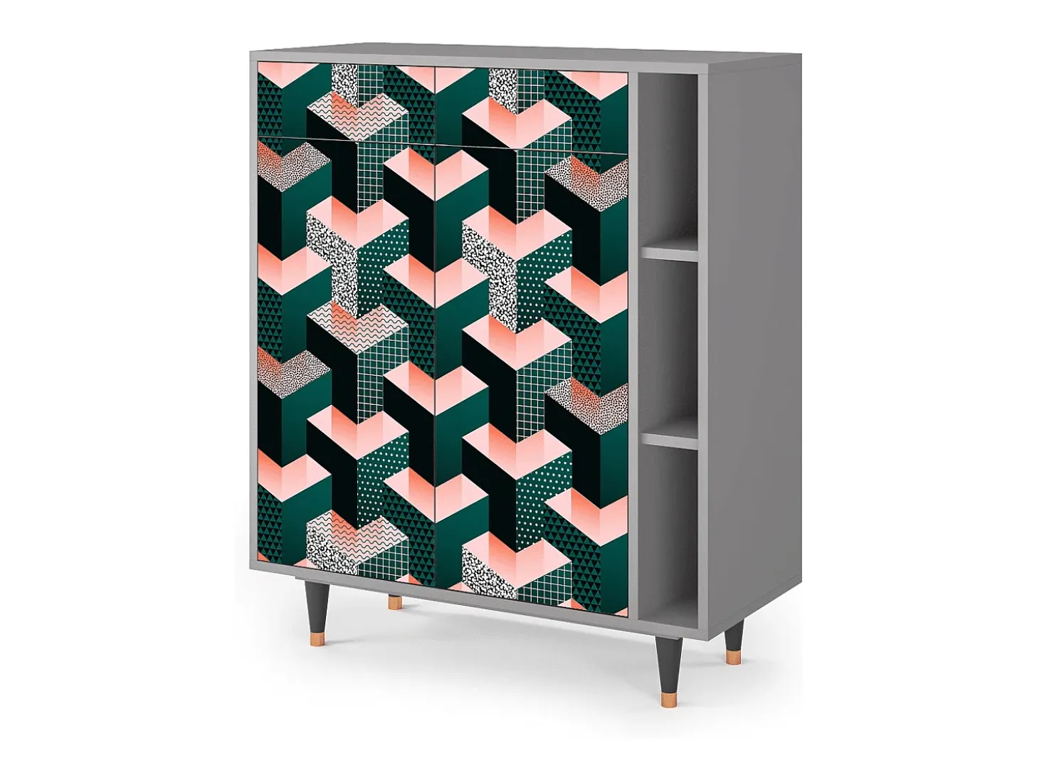 Aparador - 96х110х41 cm - BS6 - Geometric Madness, Gris