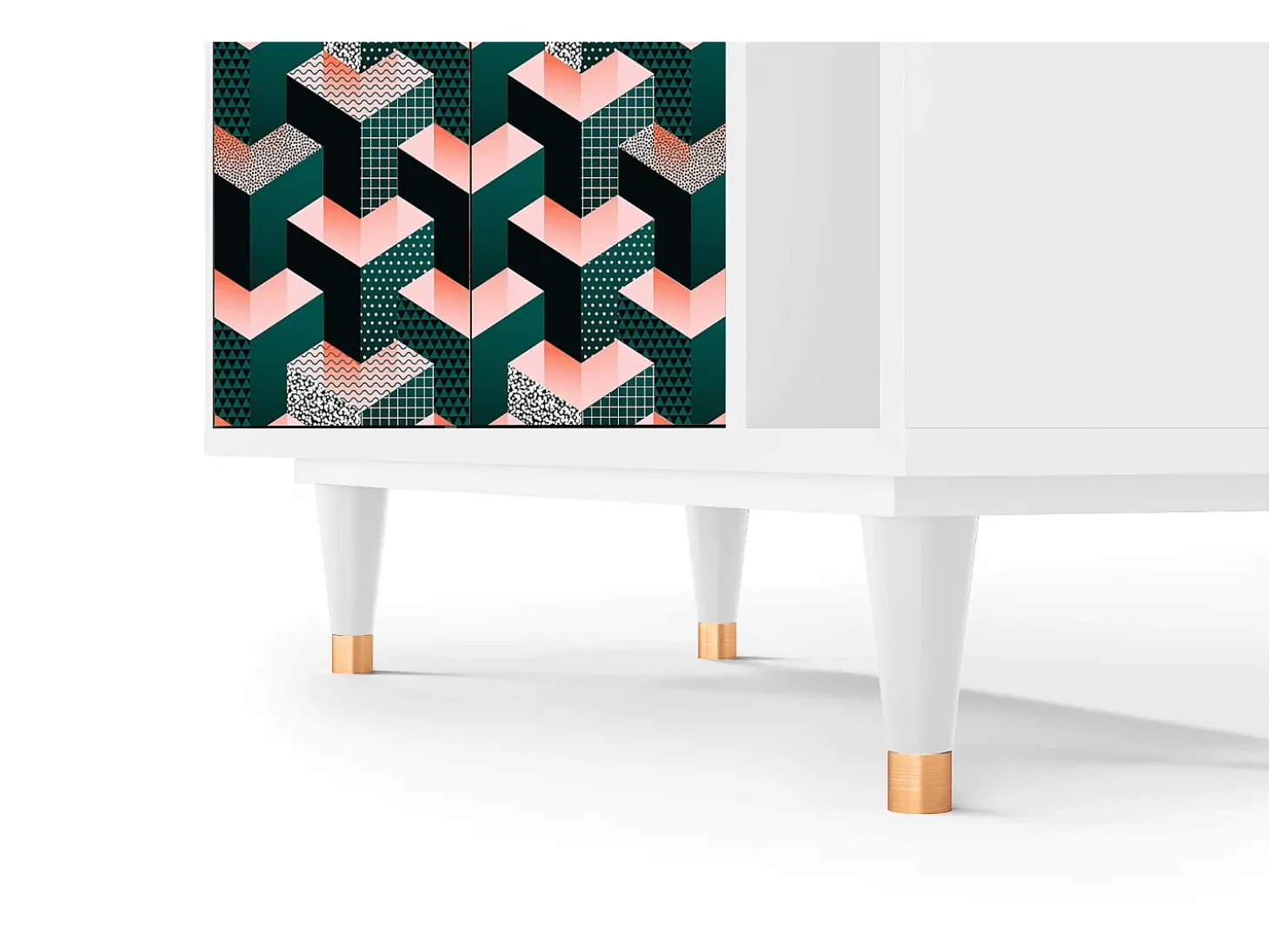 Aparador - 96х110х41 cm - BS6 - Geometric Madness, Blanco