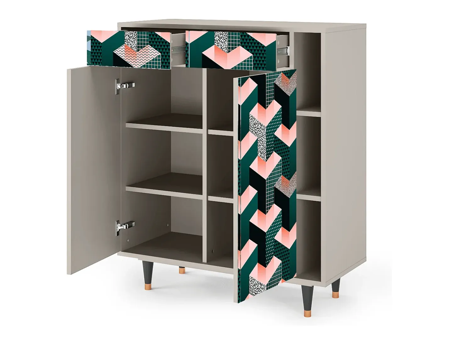 Aparador - 96х110х41 cm - BS6 - Geometric Madness, Arena