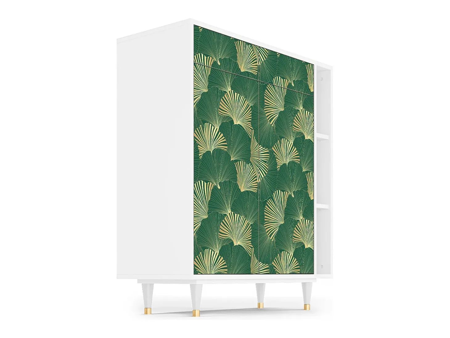 Aparador - 96х110х41 cm - BS6 - Gold Ginkgo, Blanco