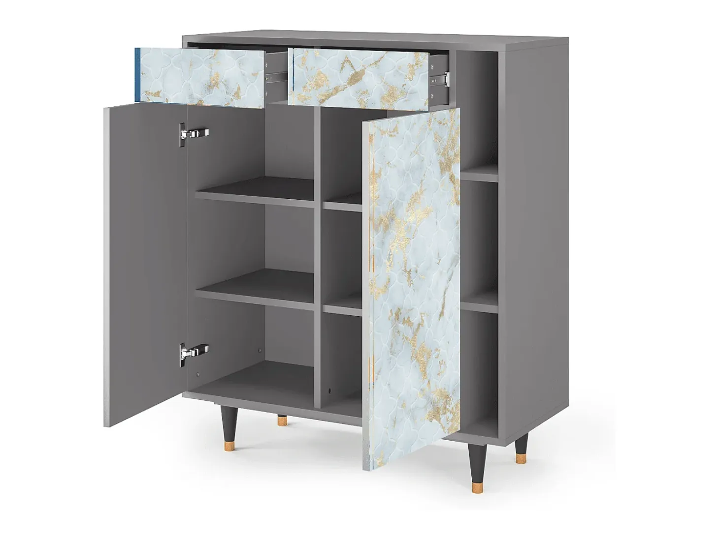 Aparador - 96х110х41 cm - BS6 - Golden Waves, Gris