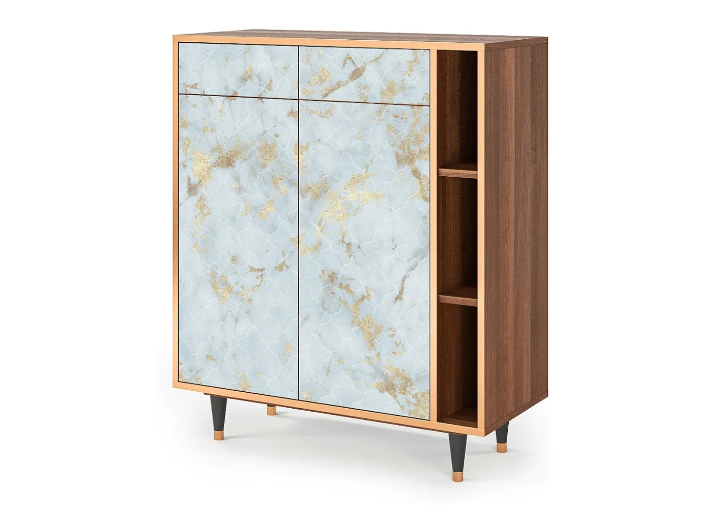 Aparador - 96х110х41 cm - BS6 - Golden Waves, Nogal
