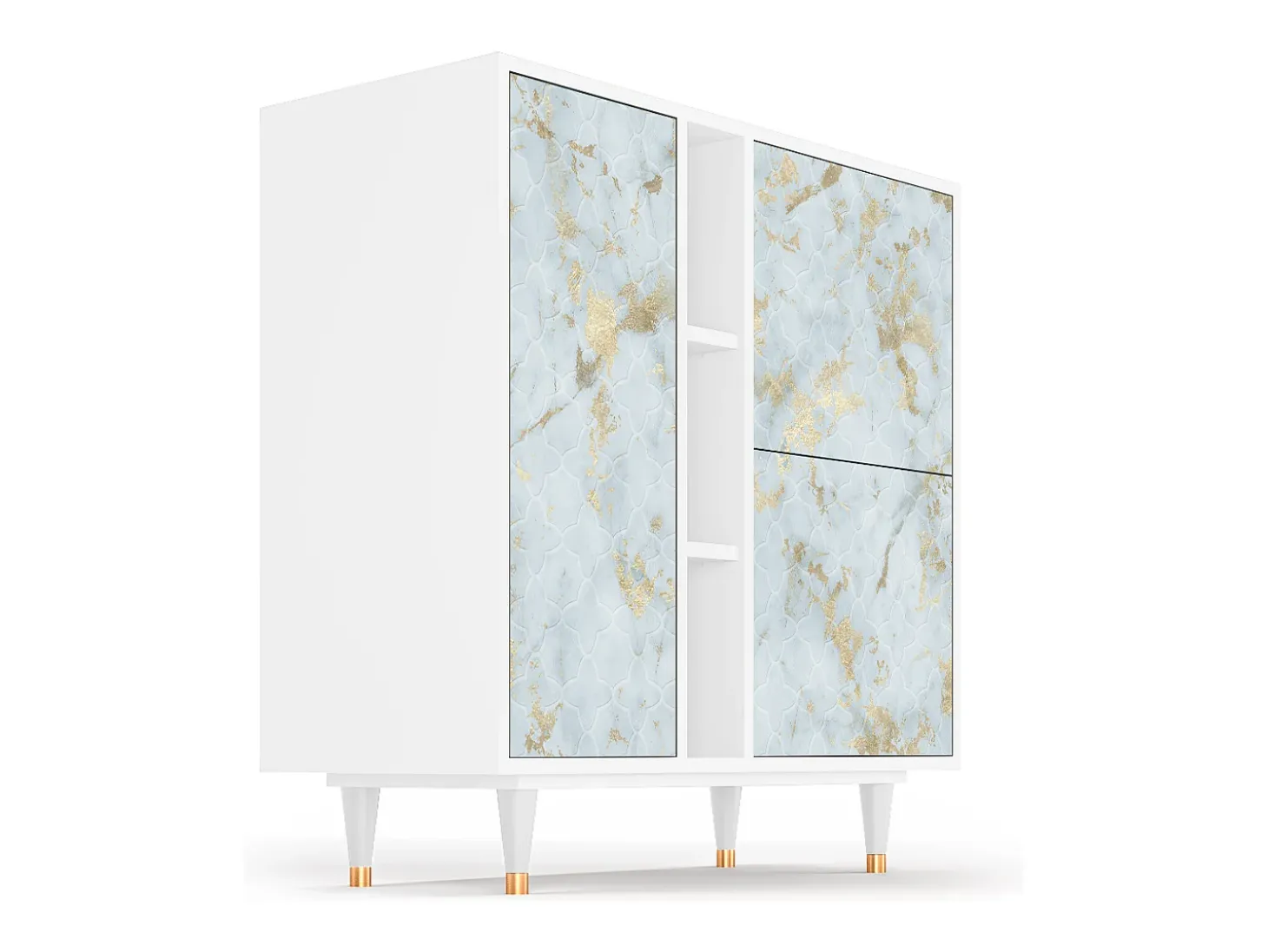 Aparador - 94х96х41 cm - BS5 - Golden Waves, Blanco
