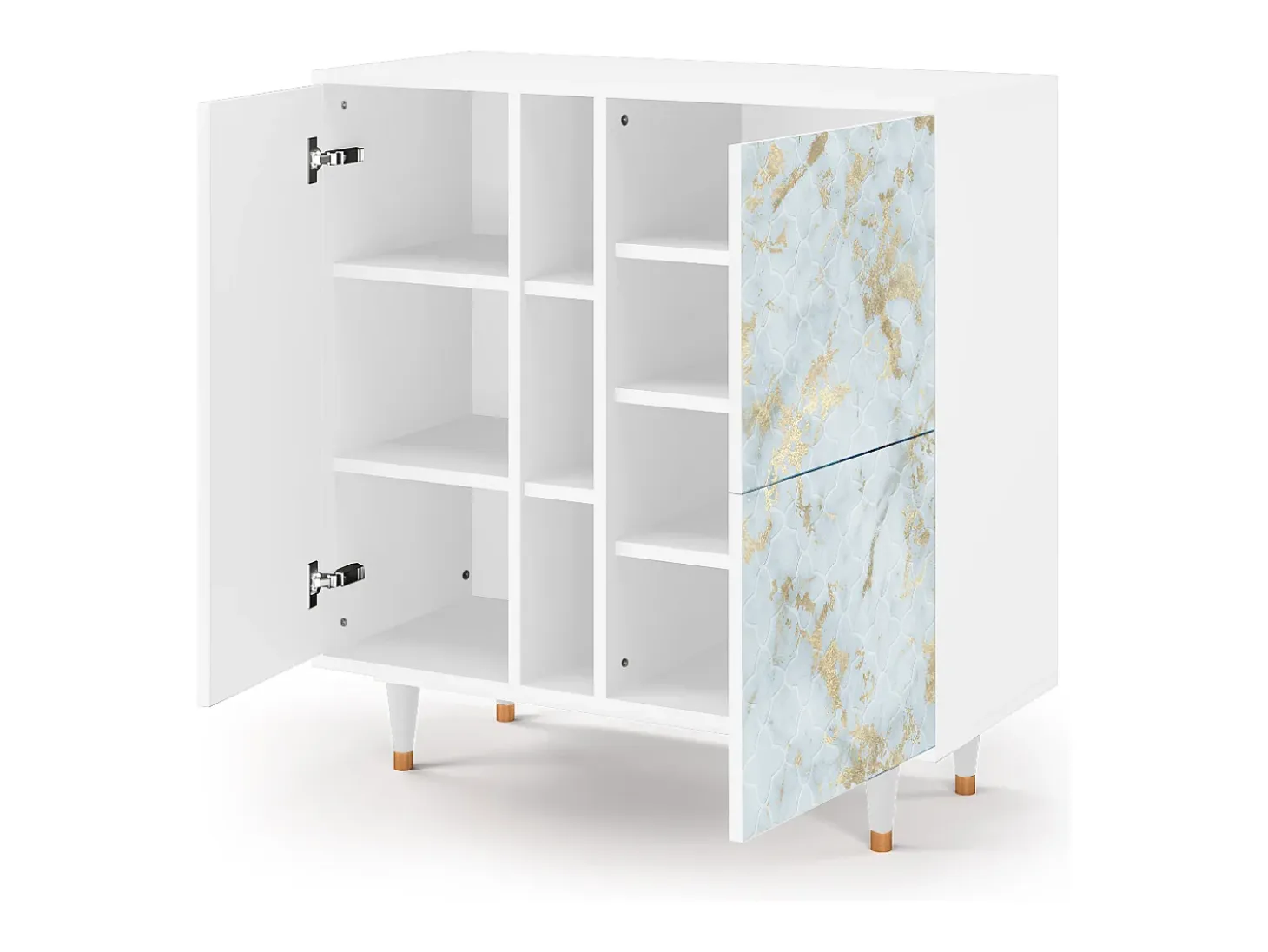 Aparador - 94х96х41 cm - BS5 - Golden Waves, Blanco
