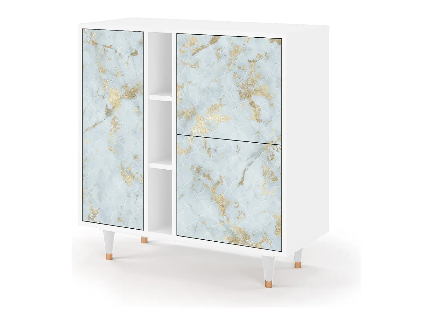 Aparador - 94х96х41 cm - BS5 - Golden Waves, Blanco